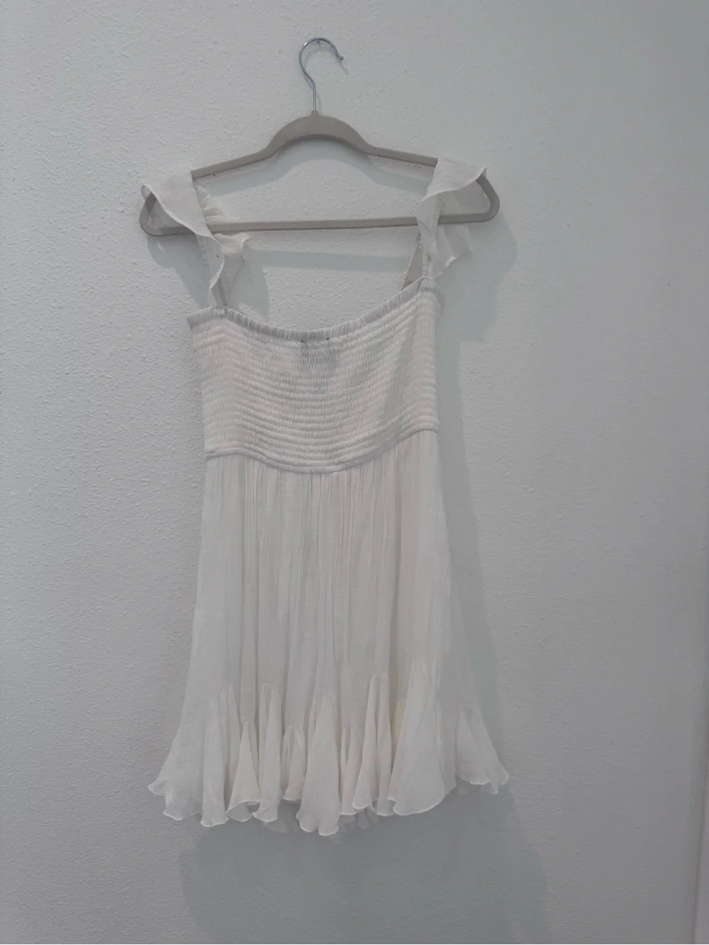 Aakaa White Ruffled Mini Dress - Picture 2 of 3